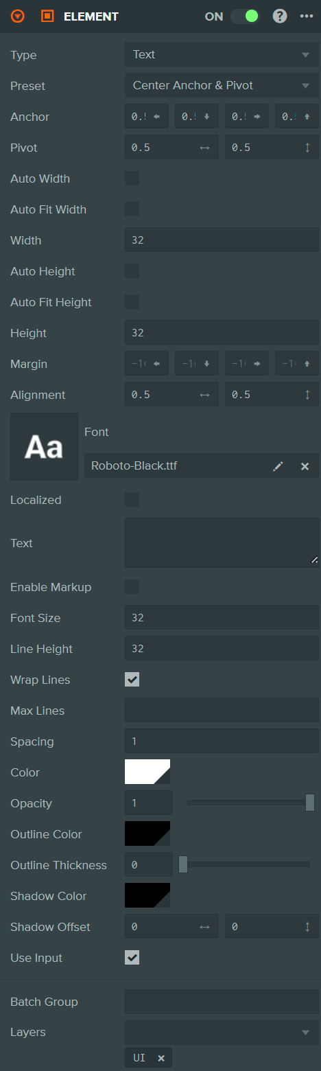 Text Element